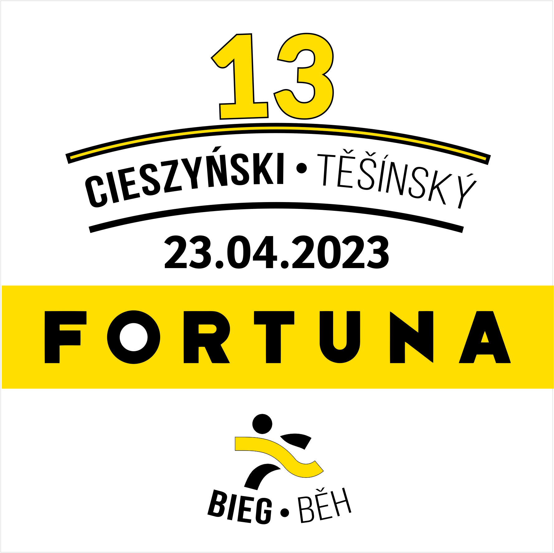 Logotyp 13. Cieszyńskiego FORTUNA Biegu